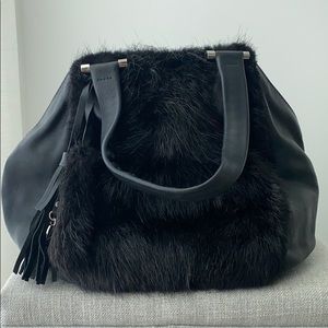 Tous Faux Fur and Leather Handbag
